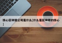 核心区块链公司是什么[什么是区块链的核心]