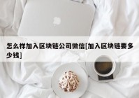 怎么样加入区块链公司微信[加入区块链要多少钱]