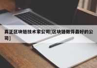 真正区块链技术家公司[区块链做得最好的公司]